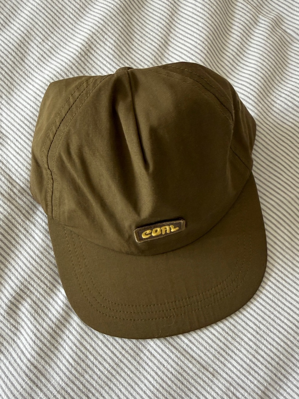 Coal Olive Cap with Embroidered Logo